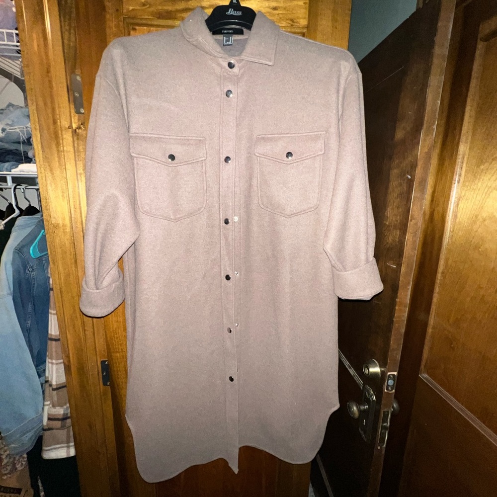 Oversized shirt jacket
